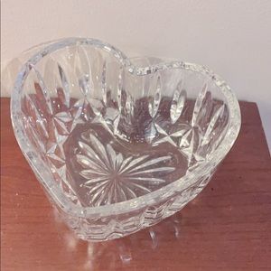 Heavy lead Crystal heart bowl